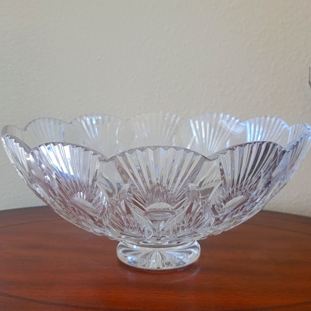 Waterford 13" Peacock Bowl